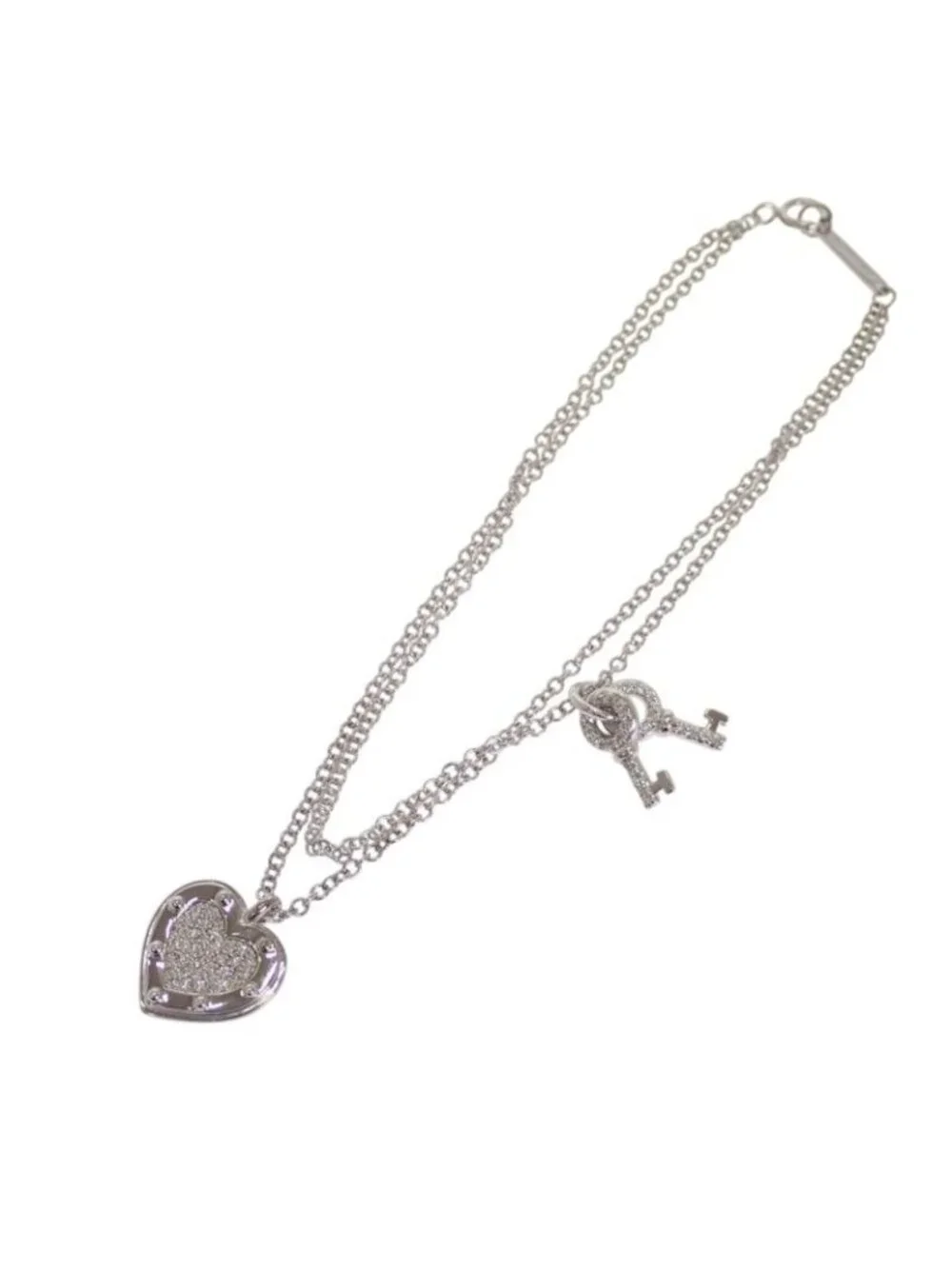 Tiffany & Co Love Heart Tag Key Return to Tiffany Bracelet 18k White Gold